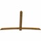 Ekena Millwork Bellingham Rough Sawn Timber Gable Bracket, Western Red Cedar, 108"W x 68"H x 2"D x 6"F, 15/12 Pitch GBW108X68X0206BEL00RWR - alternate 5